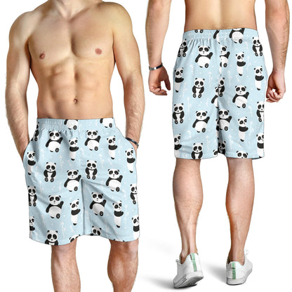 Panda Pattern Print Design A01 Mens Shorts