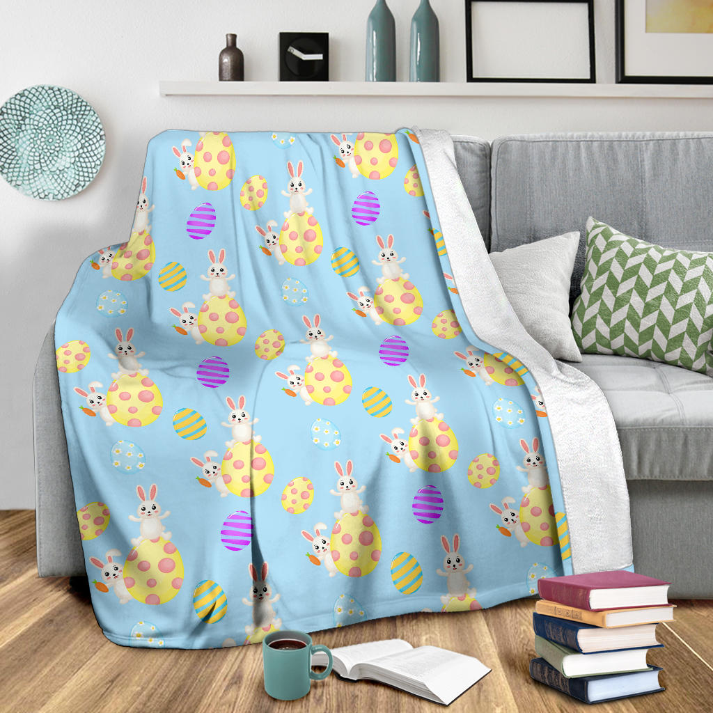 Easter Eggs Pattern Print Design RB015 Fleece Blanket