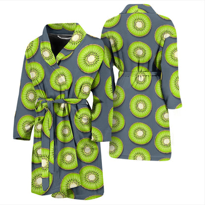 Kiwi Pattern Print Design KW06 Men Bathrobe