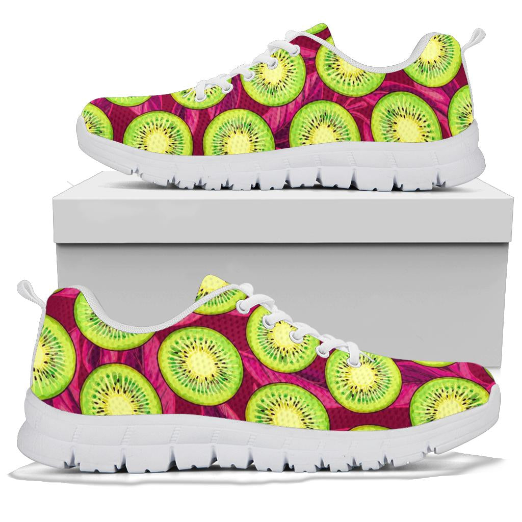 Kiwi Pattern Print Design KW05 Sneakers White Bottom Shoes