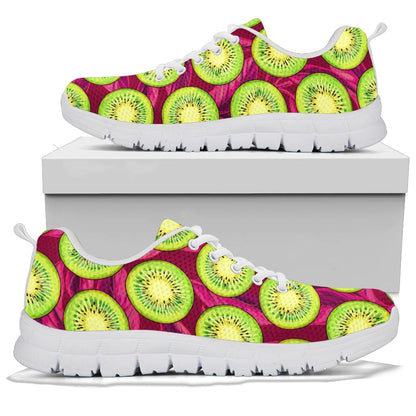 Kiwi Pattern Print Design KW05 Sneakers White Bottom Shoes