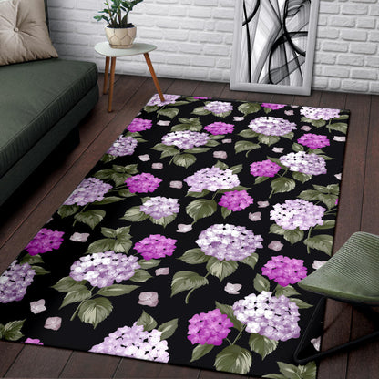 Hydrangea Pattern Print Design HD011 Area Rugs