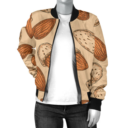 Almond Pattern Print Design 04 Women's Bomber Jacket
