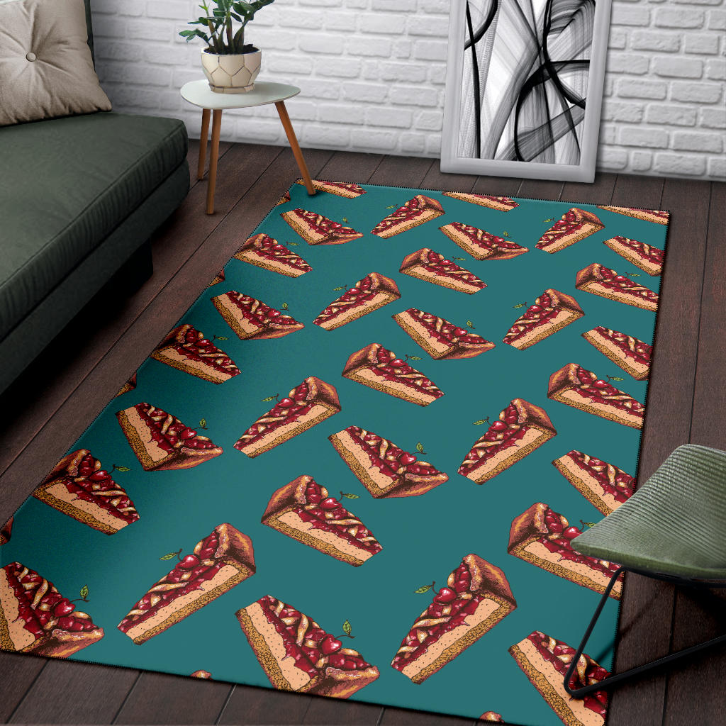 Cheesecake Cherry Pattern Print Design CK03 Area Rugs