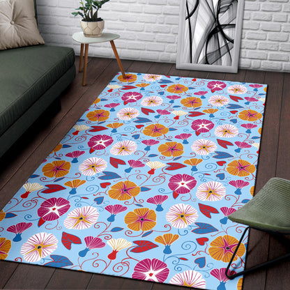 Morning Glory Pattern Print Design MG06 Area Rugs