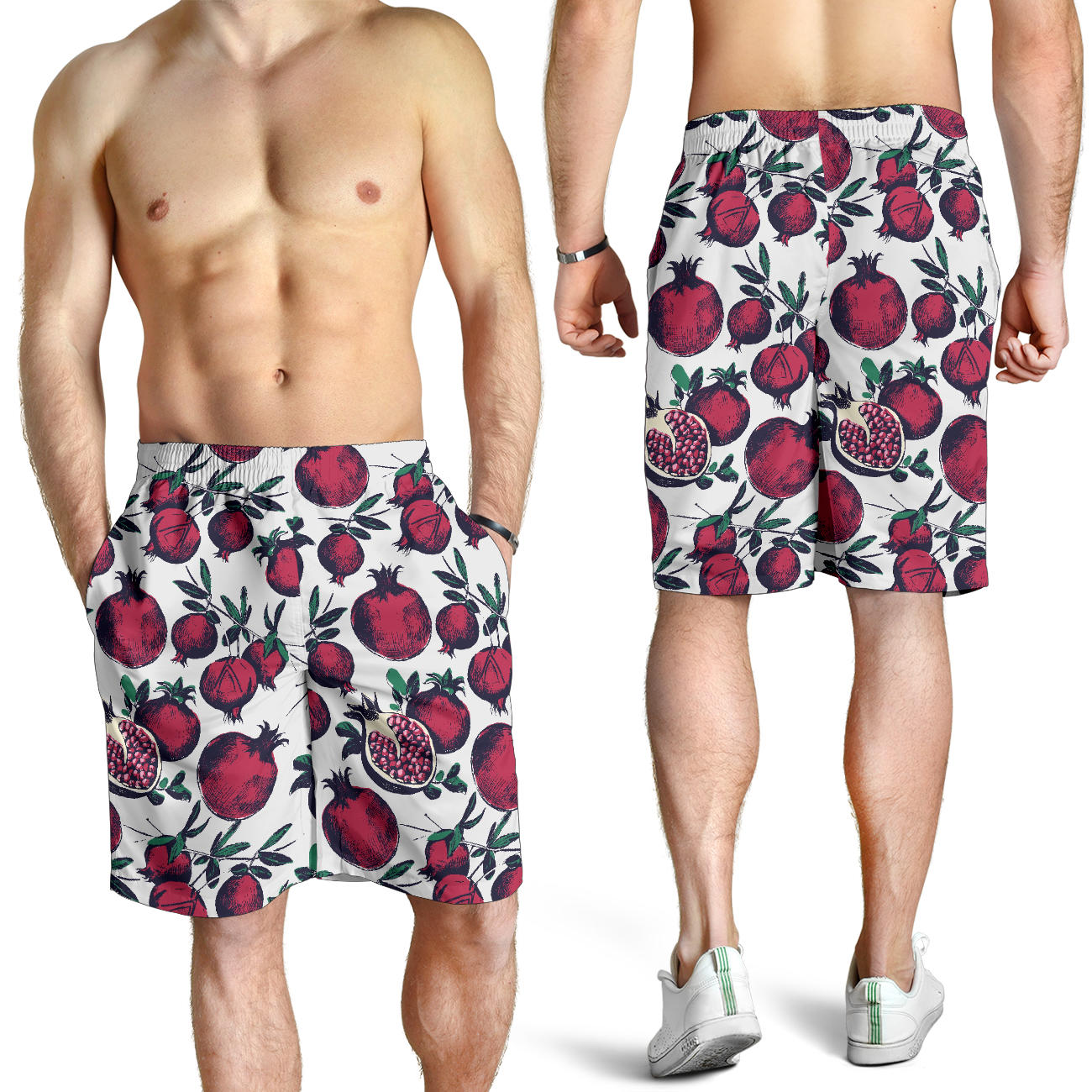 Pomegranate Pattern Print Design PG01 Mens Shorts