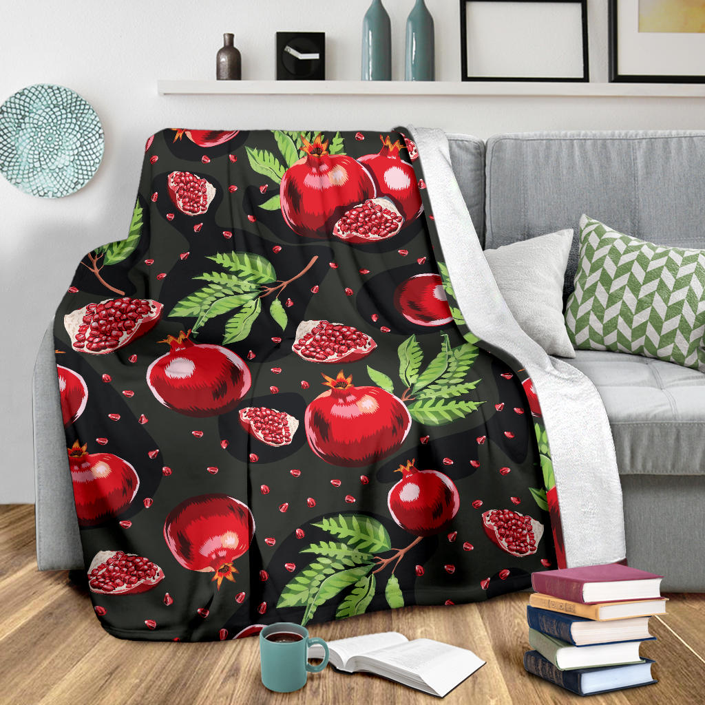Pomegranate Pattern Print Design PG06 Fleece Blanket