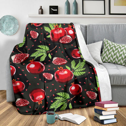 Pomegranate Pattern Print Design PG06 Fleece Blanket