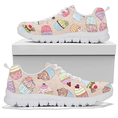 Cupcake Pattern Print Design CP06 Sneakers White Bottom Shoes