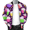 Cupcake Pattern Print Design CP07 Men Bomber Jacket