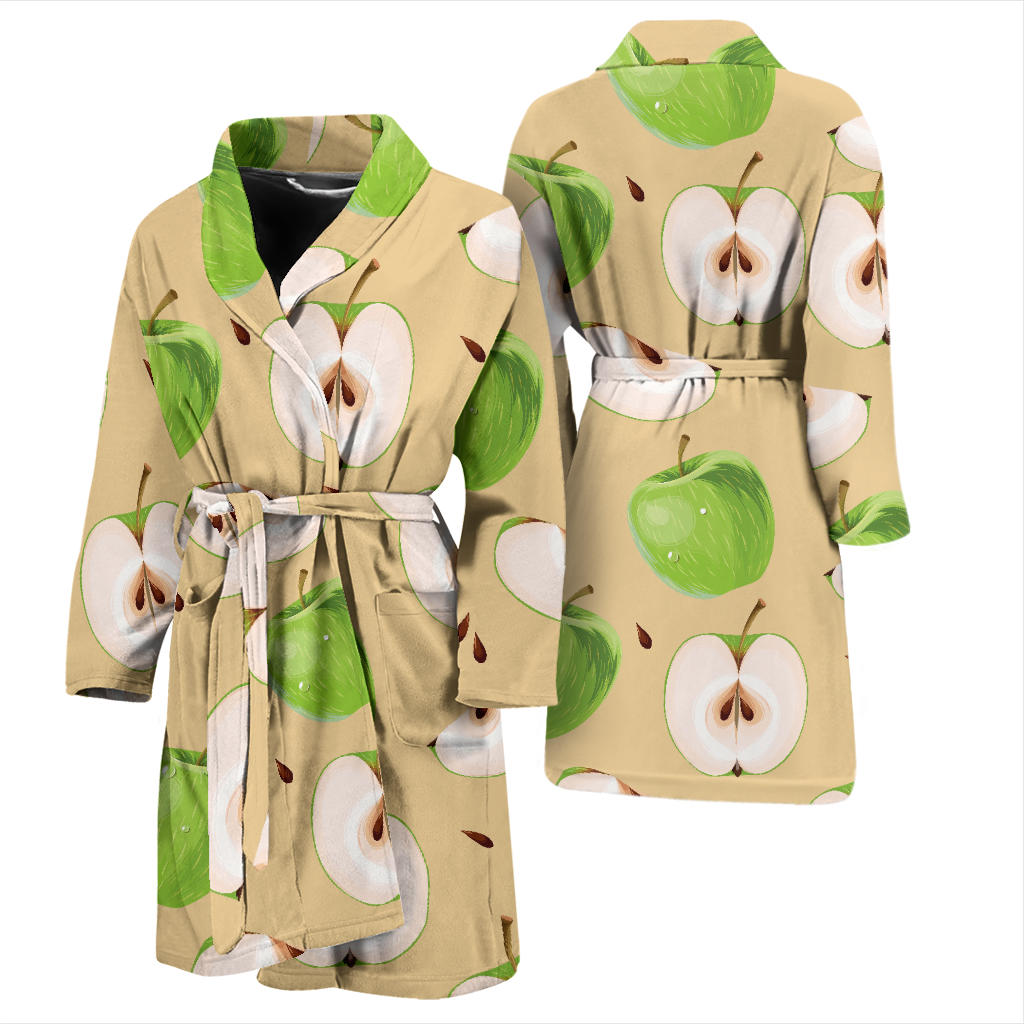 Apple Pattern Print Design AP07 Men Bathrobe