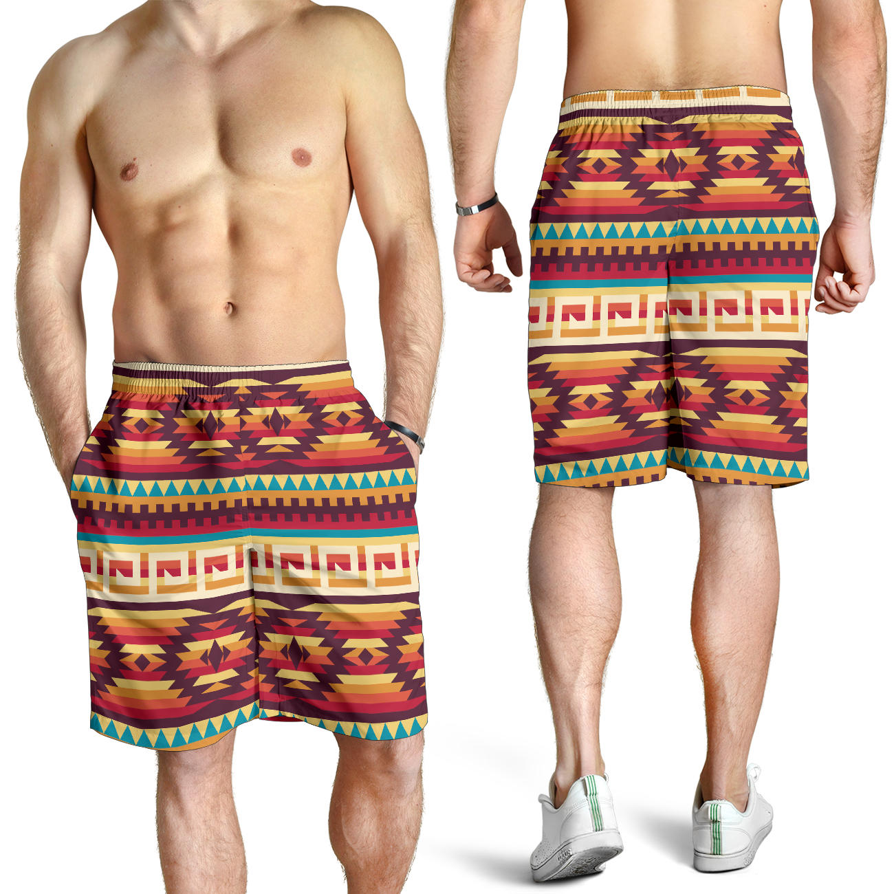 Tribal Aztec Vintage Mens Shorts