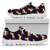 Gold Horse Pattern Sneakers White Bottom Shoes