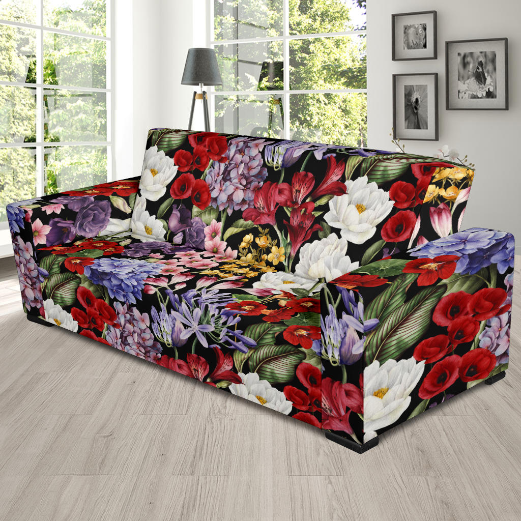 Summer Floral Pattern Print Design SF04 Sofa Slipcover