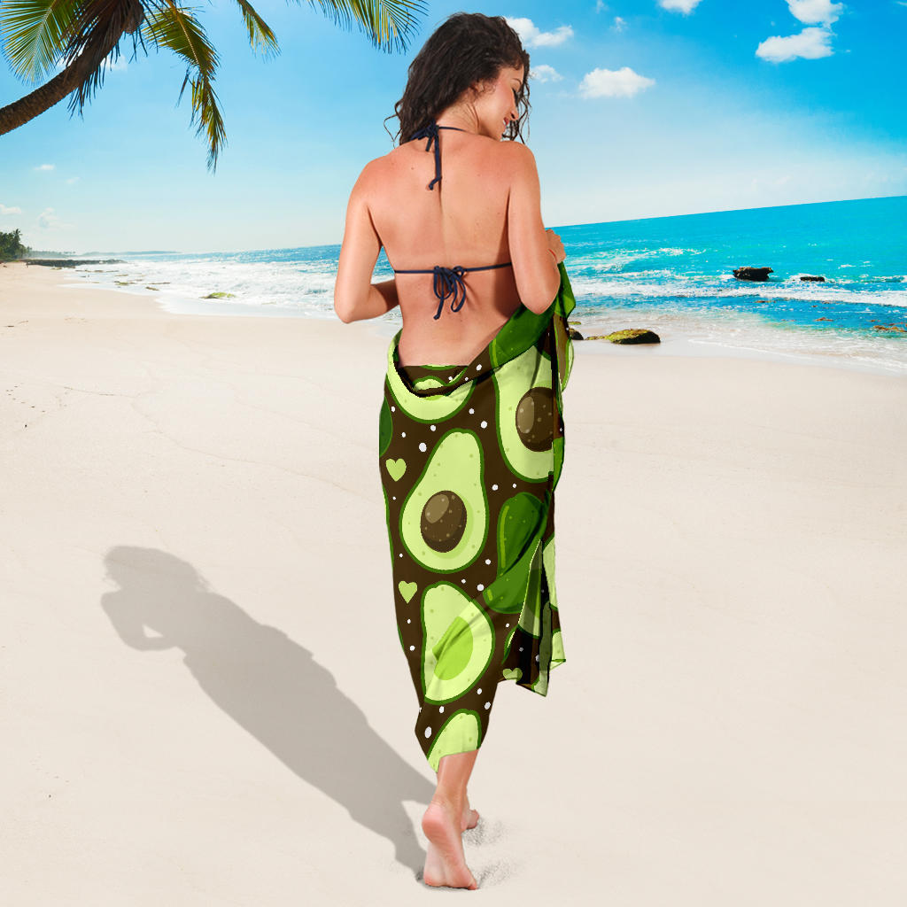 Avocado Pattern Print Design AC04 Sarong Pareo Wrap