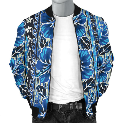 Hawaiian Themed Pattern Print Design H012 Men Bomber Jacket
