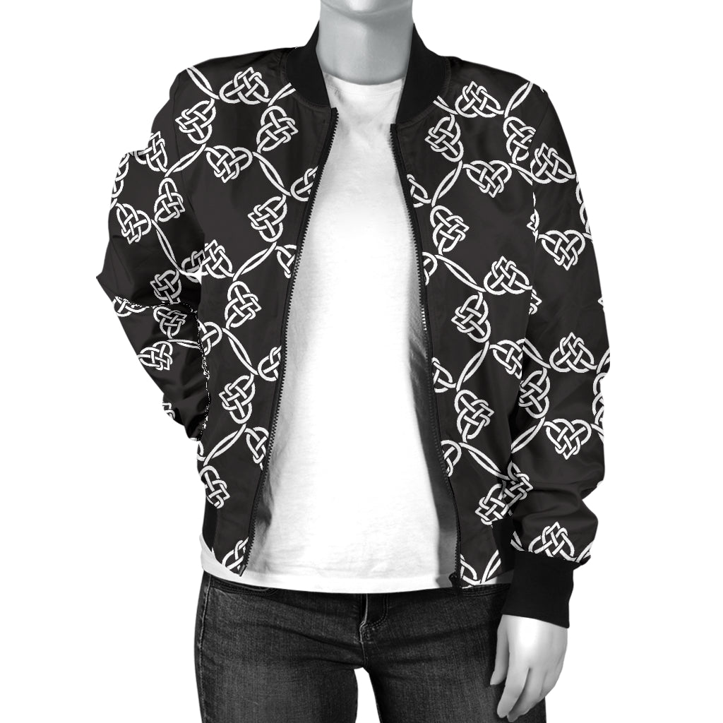 Celtic Pattern Print Design 06 Women's Bomber Jacket