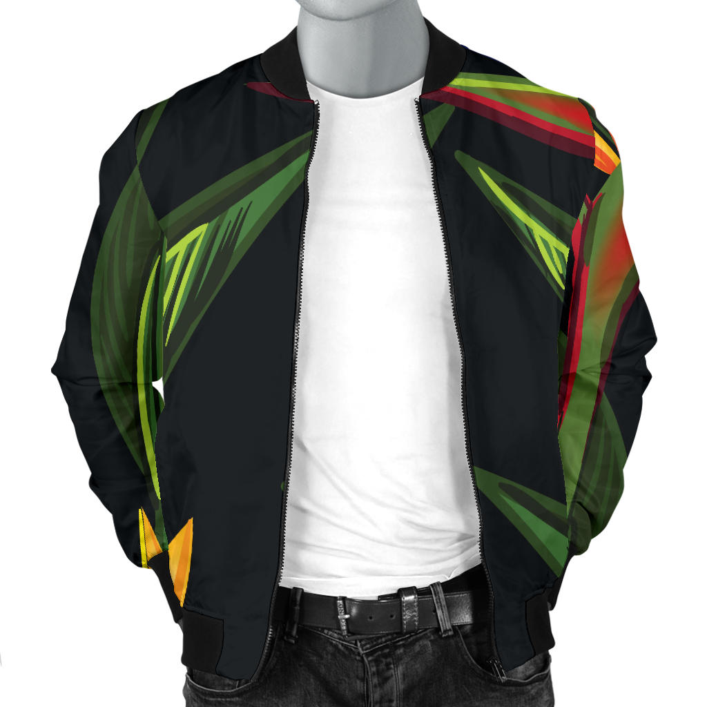 Bird Of Paradise Pattern Print Design BOP012 Men Bomber Jacket