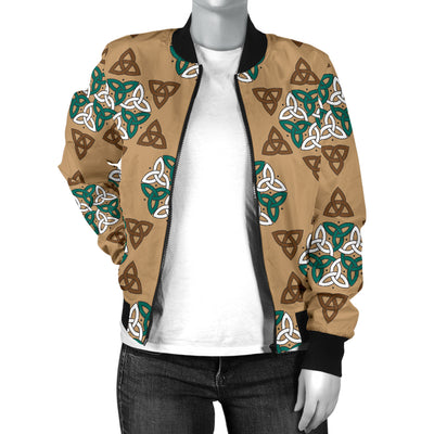 Celtic Pattern Print Design 08 Women's Bomber Jacket
