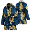 Banana Leaf Pattern Print Design BL09 Women Bathrobe