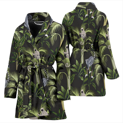 Rainforest Pattern Print Design RF05 Women Bathrobe