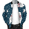 Polar Bear Pattern Print Design PB05 Men Bomber Jacket