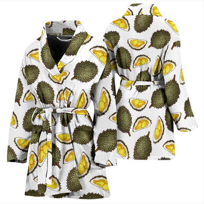 Durian Pattern Print Design DR03 Women Bathrobe