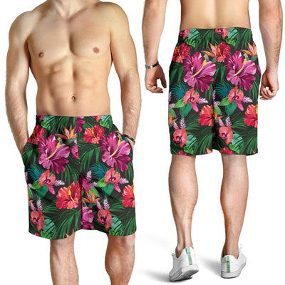 Hawaiian Flower Hibiscus tropical Mens Shorts