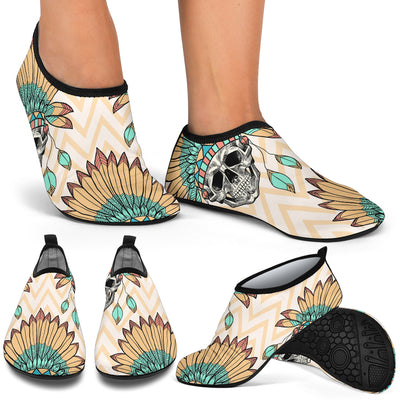 Indian Skull Pattern  Aqua Water Shoes