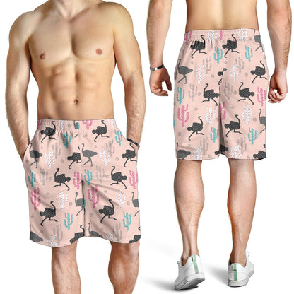 Ostrich Pattern Print Design 03 Mens Shorts