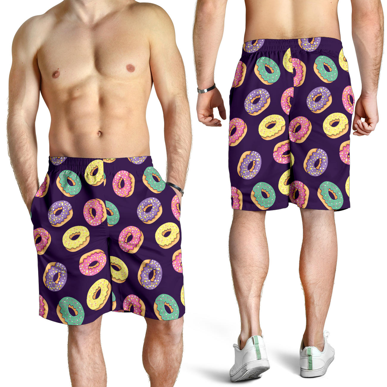 Donut Pattern Print Design DN08 Mens Shorts