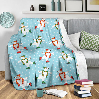 Polar Bear Pattern Print Design PB07 Fleece Blanket