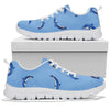 Dolphin Blue Print Sneakers White Bottom Shoes