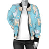 Alpaca Pattern Print Design 06 Women's Bomber Jacket