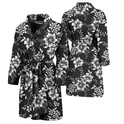Gerberas Pattern Print Design GB02 Men Bathrobe