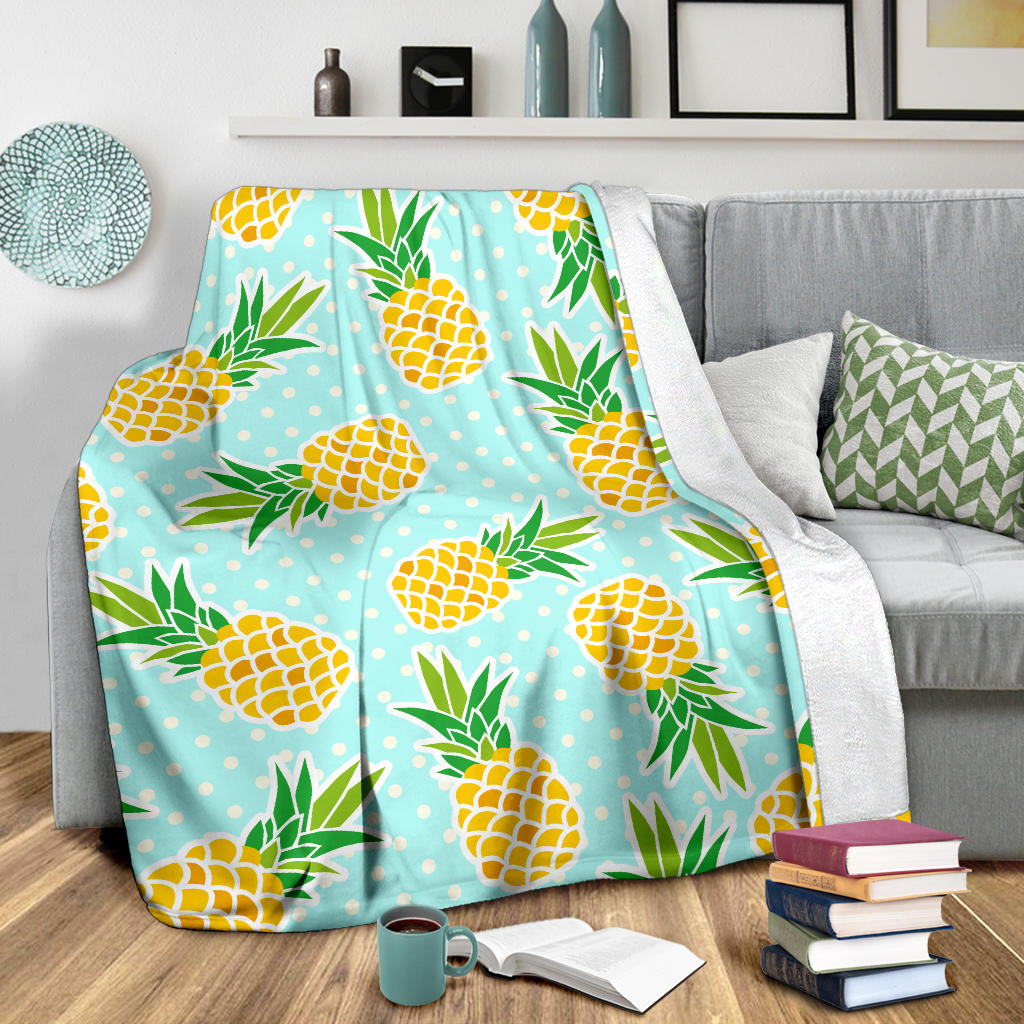 Pineapple Pattern Print Design PP01 Fleece Blanket