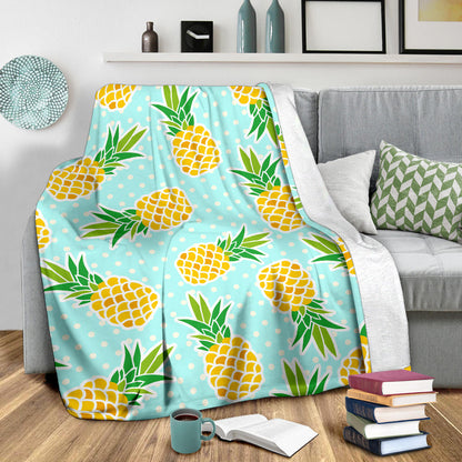 Pineapple Pattern Print Design PP01 Fleece Blanket