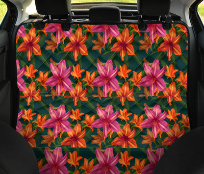 Amaryllis Pattern Print Design AL01 Rear Dog  Seat Cover