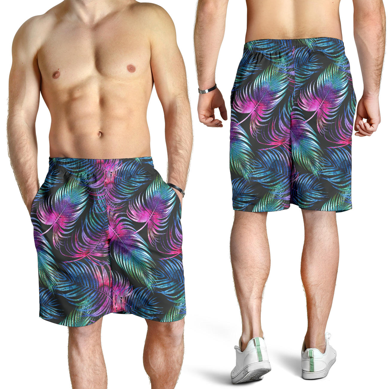 Palm Leaves Pattern Print Design PL010 Mens Shorts