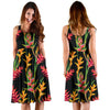 Heliconia Pattern Print Design HL01 Midi Dress