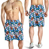 Sea Turtle Pink Hibiscus Hawaiian Print Mens Shorts