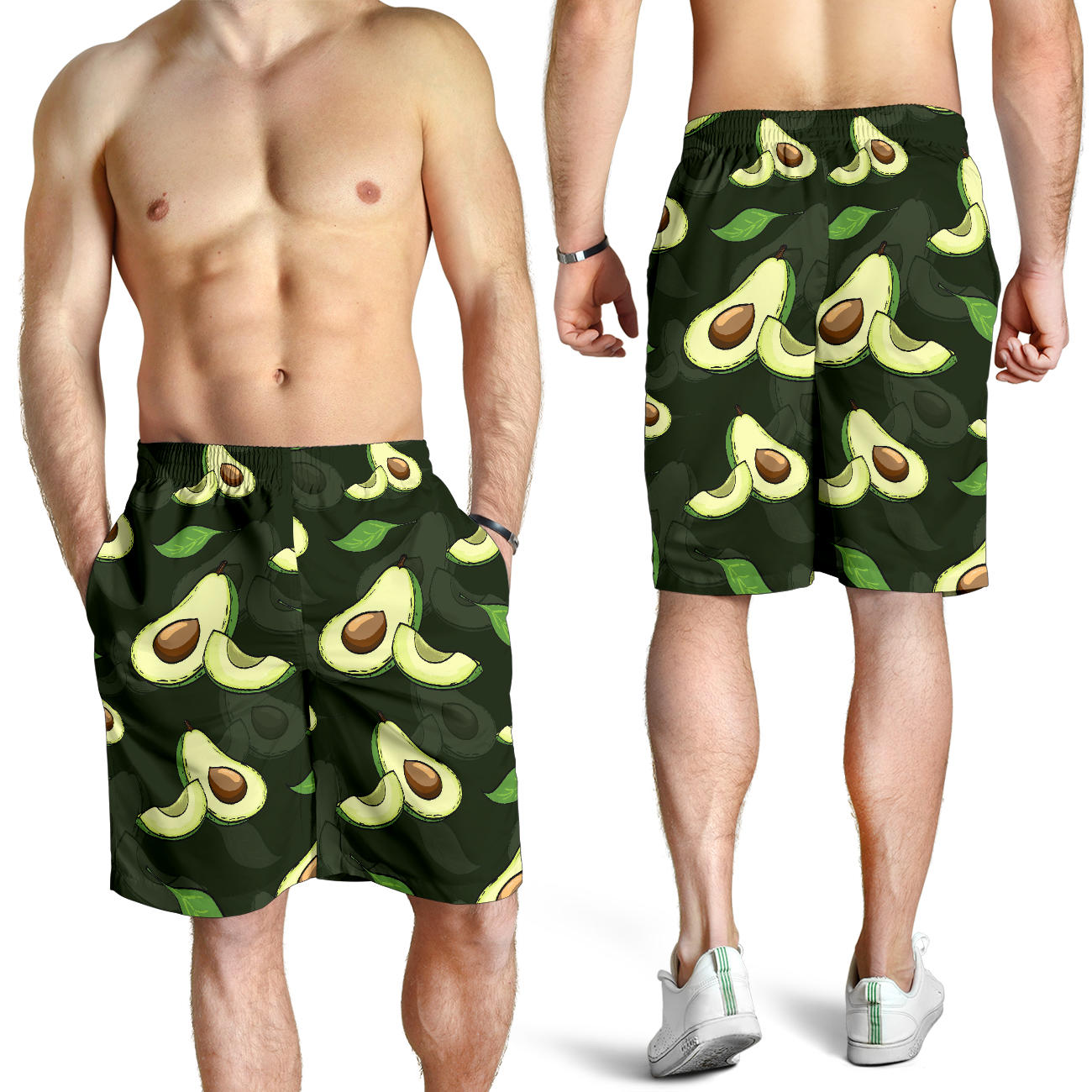 Avocado Pattern Print Design AC07 Mens Shorts