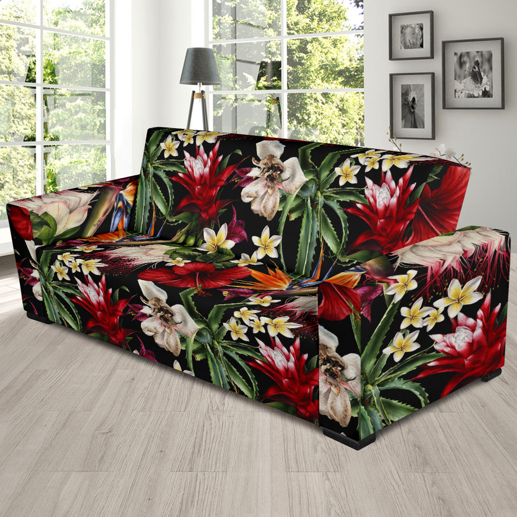 Summer Floral Pattern Print Design SF03 Sofa Slipcover