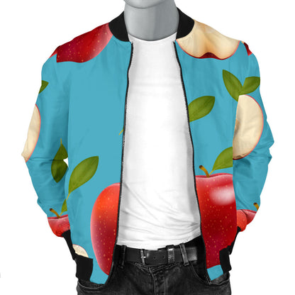 Apple Pattern Print Design AP012 Men Bomber Jacket