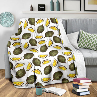 Durian Pattern Print Design DR03 Fleece Blanket