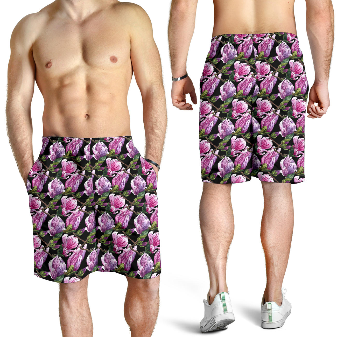 Magnolia Pattern Print Design MAG011 Mens Shorts
