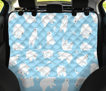 Polar Bear Pattern Print Design PB01 Rear Dog  Seat Cover