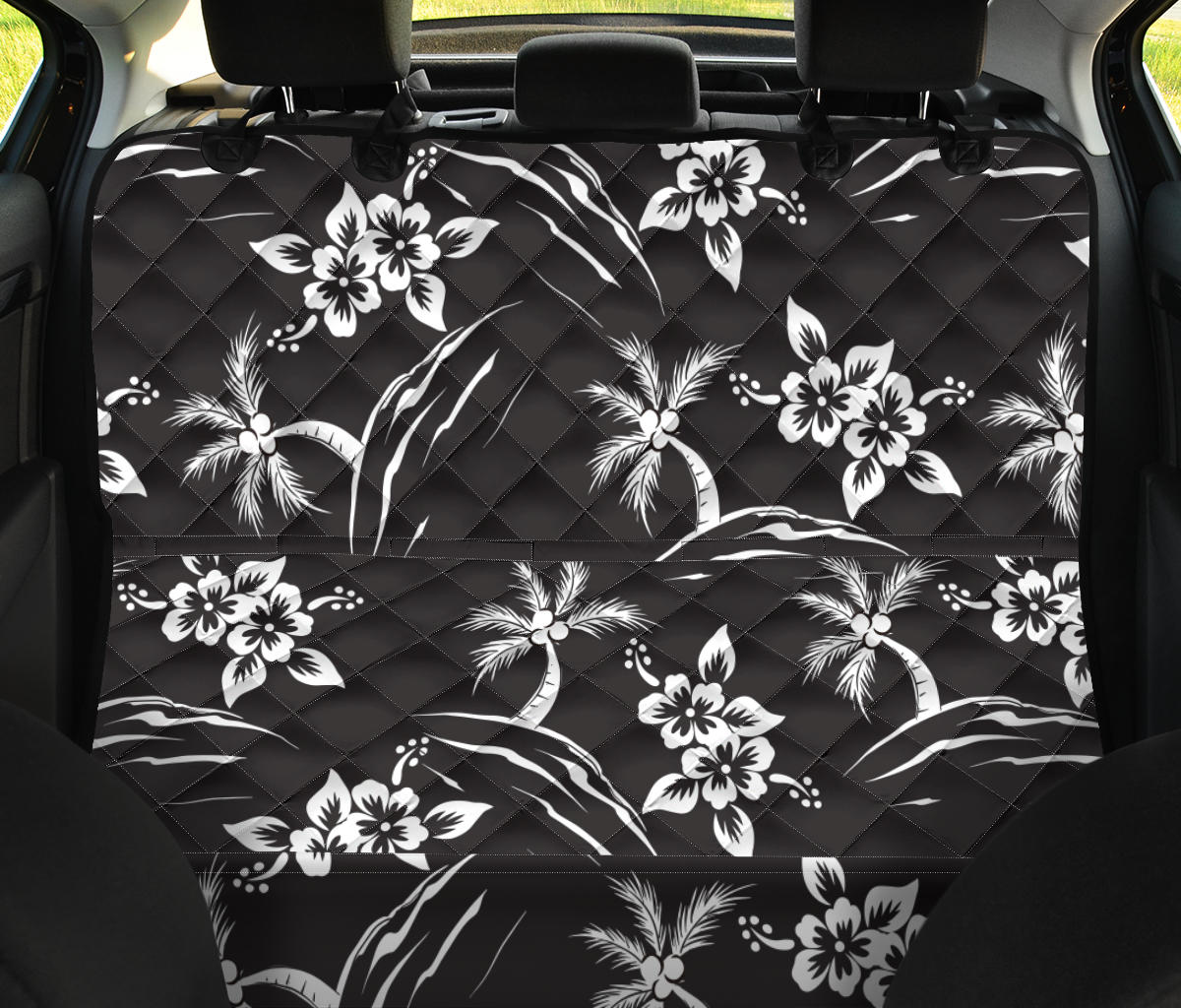 Palm Tree Pattern Print Design PT02 Rear Dog  Seat Cover