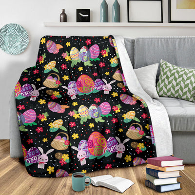 Easter Eggs Pattern Print Design RB06 Fleece Blanket