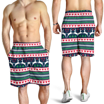 Reindeer Pattern Print Design 03 Mens Shorts